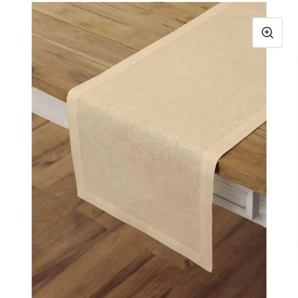 Solino Home White Linen Table Runner 14x120/6 Avail.